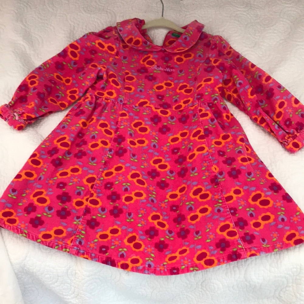 United Colors of Benetton corduroy pink dress!!!